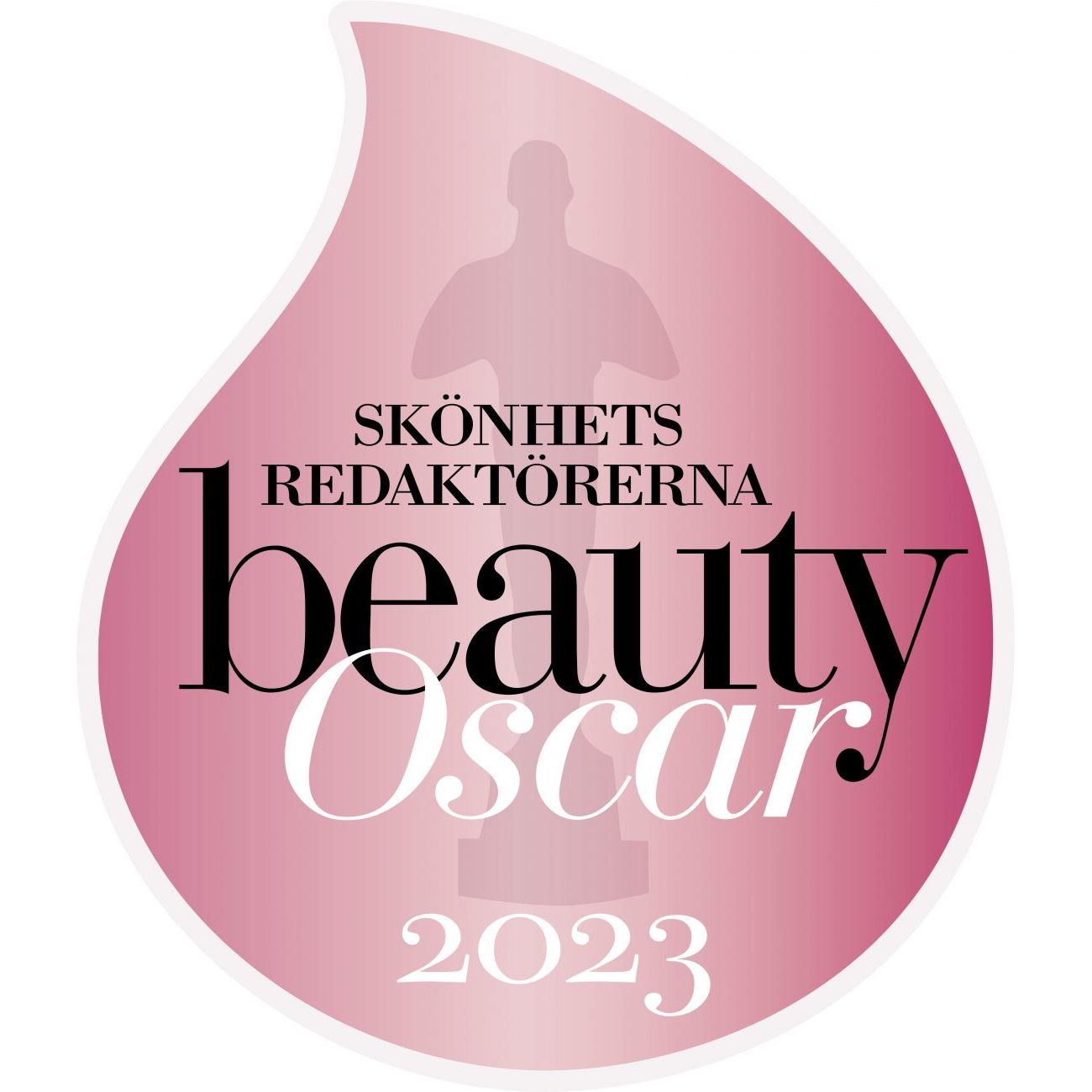 Emblem med texten Skönhetsredaktörerna beauty oscar 2023